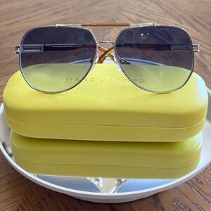 Marc Jacobs Aviator Sunglasses with Yellow Case